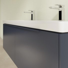 Тумба під раковину Villeroy & Boch Subway 3.0 127,2х42,9 см ДСП/алюміній морський синій/монохром C60102VQ