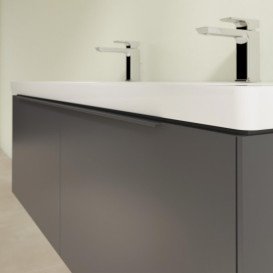 Тумба под раковину Villeroy & Boch Subway 3.0 127,2х42,9 см ДСП/алюминий графит/монохромC60102VR