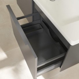 Тумба під раковину Villeroy & Boch Subway 3.0 127,2х42,9 см ДСП/алюміній графіт/монохром C60102VR