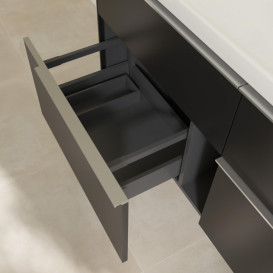 Тумба під раковину Villeroy & Boch Subway 3.0 127,2х57,6 см ДСП/алюміній чорний вулкан C60200VL