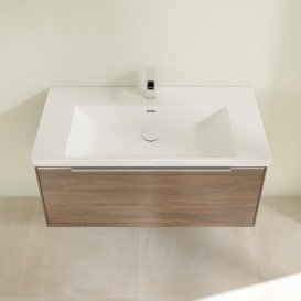 Тумба під раковину Villeroy & Boch Subway 3.0 97,3х42,9 см ДСП/алюміній дуб аризона C56900VH