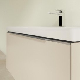 Тумба під раковину Villeroy & Boch Subway 3.0 97,3х42,9 см ДСП/алюміній кашемір сірий C56900VN