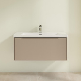 Тумба под раковину Villeroy & Boch Subway 3.0 97,3х42,9 см ДСП/алюминий тауп/монохром C56902VM