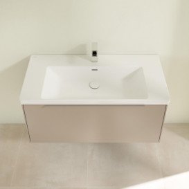 Тумба под раковину Villeroy & Boch Subway 3.0 97,3х42,9 см ДСП/алюминий тауп/монохром C56902VM