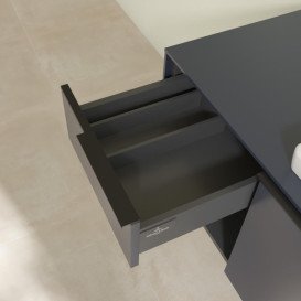 Тумба під раковину Villeroy & Boch Subway 3.0 100х42,3 см ДСП/алюміній морський синій/чорний вулкан C57101VQ