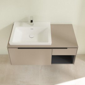 Тумба під раковину Villeroy & Boch Subway 3.0 100х42,3 см ДСП/алюміній тауп/чорний вулкан C57201VM