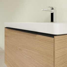 Тумба под раковину Villeroy & Boch Subway 3.0 77,2х42,9 см ДСП/алюминий дуб северный/черный вулкан C57301VJ