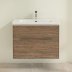 Тумба под раковину Villeroy & Boch Subway 3.0 77,2х57,6 см ДСП/алюминий дуб аризона C57400VH