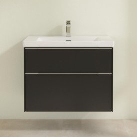 Тумба під раковину Villeroy & Boch Subway 3.0 77,2х57,6 см ДСП/алюміній чорний вулкан C57400VL