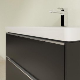 Тумба під раковину Villeroy & Boch Subway 3.0 77,2х57,6 см ДСП/алюміній чорний вулкан C57400VL