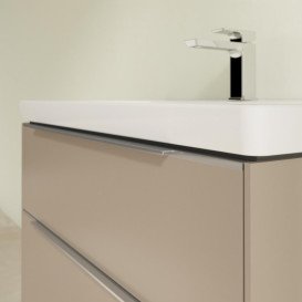 Тумба під раковину Villeroy & Boch Subway 3.0 77,2х57,6 см ДСП/алюміній тауп C57400VM