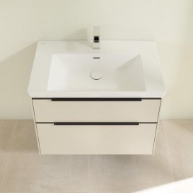 Тумба под раковину Villeroy & Boch Subway 3.0 77,2х57,6 см ДСП/алюминий серый кашемир/черный вулкан C57401VN