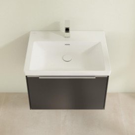 Тумба под раковину Villeroy & Boch Subway 3.0 62,2х42,9 см ДСП/алюминий черный вулкан C57500VL