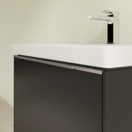 Тумба под раковину Villeroy & Boch Subway 3.0 62,2х42,9 см ДСП/алюминий черный вулкан C57500VL