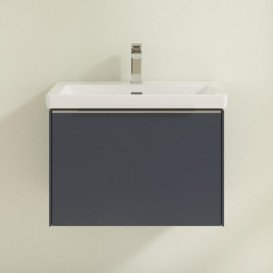 Тумба под раковину Villeroy & Boch Subway 3.0 62,2х42,9 см ДСП/алюминий морской синий C57500VQ