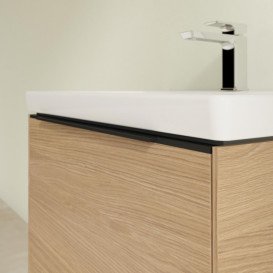 Тумба під раковину Villeroy & Boch Subway 3.0 62,2х42,9 см ДСП/алюміній дуб північний/чорний вулкан C57501VJ