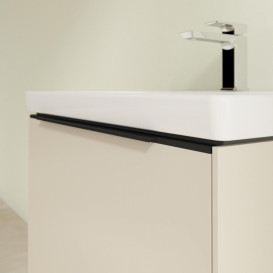 Тумба під раковину Villeroy & Boch Subway 3.0 62,2х42,9 см ДСП/алюміній сірий кашемір/чорний вулкан C57501VN