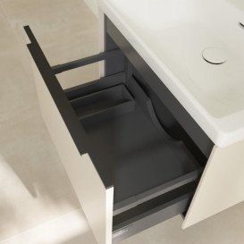 Тумба під раковину Villeroy & Boch Subway 3.0 62,2х42,9 см ДСП/алюміній сірий кашемір/чорний вулкан C57501VN