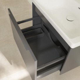 Тумба під раковину Villeroy & Boch Subway 3.0 62,2х42,9 см ДСП/алюміній графіт/монохром C57502VR