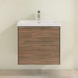 Тумба під раковину Villeroy & Boch Subway 3.0 62,2х57,6 см ДСП/алюміній дуб аризона C57600VH