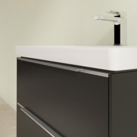 Тумба під раковину Villeroy & Boch Subway 3.0 62,2х57,6 см ДСП/алюміній чорний вулкан C57600VL