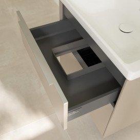 Тумба під раковину Villeroy & Boch Subway 3.0 62,2х57,6 см ДСП/алюміній тауп C57600VM