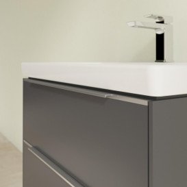 Тумба під раковину Villeroy & Boch Subway 3.0 62,2х57,6 см ДСП/алюміній графіт C57600VR