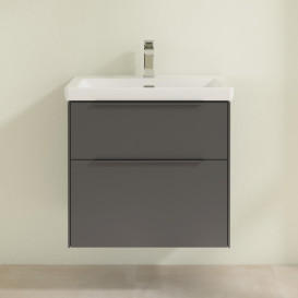 Тумба під раковину Villeroy & Boch Subway 3.0 62,2х57,6 см ДСП/алюміній графіт/монохром C57602VR