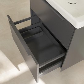 Тумба под раковину Villeroy & Boch Subway 3.0 62,2х57,6 см ДСП/алюминий графит/монохром C57602VR