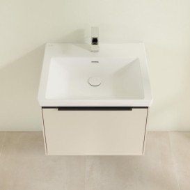 Тумба під раковину Villeroy & Boch Subway 3.0 57,2х42,9 см ДСП/алюміній сірий кашемір/чорний вулкан C57701VN