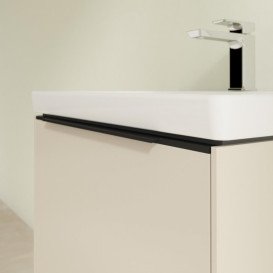 Тумба під раковину Villeroy & Boch Subway 3.0 57,2х42,9 см ДСП/алюміній сірий кашемір/чорний вулкан C57701VN