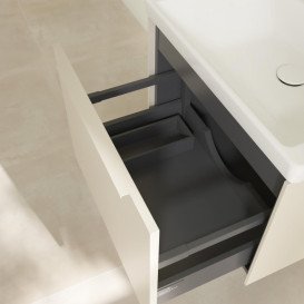 Тумба під раковину Villeroy & Boch Subway 3.0 57,2х42,9 см ДСП/алюміній сірий кашемір/монохром C57702VN