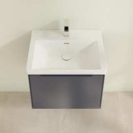 Тумба под раковину Villeroy & Boch Subway 3.0 57,2х42,9 см ДСП/алюминий морской синий/монохром C57702VQ