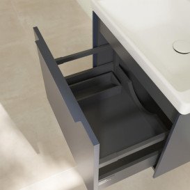 Тумба под раковину Villeroy & Boch Subway 3.0 57,2х42,9 см ДСП/алюминий морской синий/монохром C57702VQ