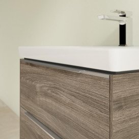 Тумба під раковину Villeroy & Boch Subway 3.0 57,2х57,6 см ДСП/алюміній дуб кам'яний C57800RK