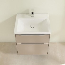 Тумба під раковину Villeroy & Boch Subway 3.0 57,2х57,6 см ДСП/алюміній тауп C57800VM