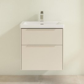 Тумба під раковину Villeroy & Boch Subway 3.0 57,2х57,6 см ДСП/алюміній сірий кашемір/монохром C57802VN