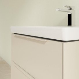 Тумба під раковину Villeroy & Boch Subway 3.0 57,2х57,6 см ДСП/алюміній сірий кашемір/монохром C57802VN