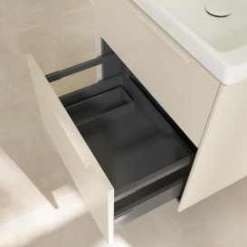 Тумба під раковину Villeroy & Boch Subway 3.0 57,2х57,6 см ДСП/алюміній сірий кашемір/монохром C57802VN