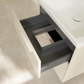 Тумба під раковину Villeroy & Boch Subway 3.0 57,2х57,6 см ДСП/алюміній сірий кашемір/монохром C57802VN