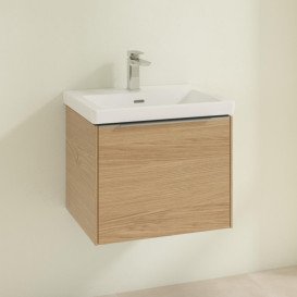 Тумба під раковину Villeroy & Boch Subway 3.0 52,3х42,9 см ДСП/алюміній дуб північний C57900VJ