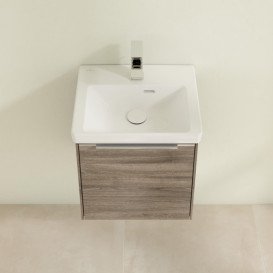 Тумба под раковину Villeroy & Boch Subway 3.0 42,3х42,9 см ДСП/алюминий дуб каменный C58100RK