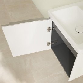 Тумба під раковину Villeroy & Boch Subway 3.0 42,3х42,9 см ДСП/алюміній білий діамант C58100VE