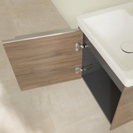 Тумба під раковину Villeroy & Boch Subway 3.0 42,3х42,9 см ДСП/алюміній дуб аризона C58100VH