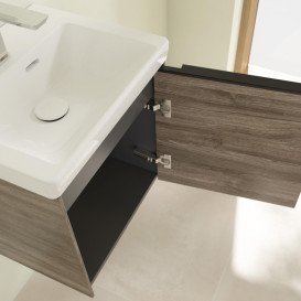 Тумба під раковину Villeroy & Boch Subway 3.0 42,3х42,9 см ДСП/алюміній кам'яний дуб C58200RK