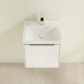 Тумба под раковину Villeroy & Boch Subway 3.0 42,3х42,9 см ДСП/алюминий чистый белый C58200VF