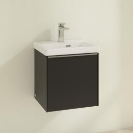 Тумба під раковину Villeroy & Boch Subway 3.0 42,3х42,9 см ДСП/алюміній чорний вулкан C58200VL