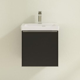 Тумба під раковину Villeroy & Boch Subway 3.0 42,3х42,9 см ДСП/алюміній чорний вулкан C58200VL