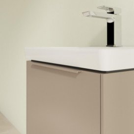 Тумба під раковину Villeroy & Boch Subway 3.0 42,3х42,9 см ДСП/алюміній тауп/монохром C58202VM