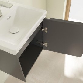 Тумба под раковину Villeroy & Boch Subway 3.0 42,3х42,9 см ДСП/алюминий графит/монохром C58202VR